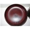 Image 3 : Qty 2 Wooden Bowl and Cup, Black Painted Asian Design Maker's Mark