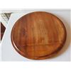 Image 14 : Qty 2 Turned Wooden Bowl w/Lid  13" Dia & Plate 10" Dia