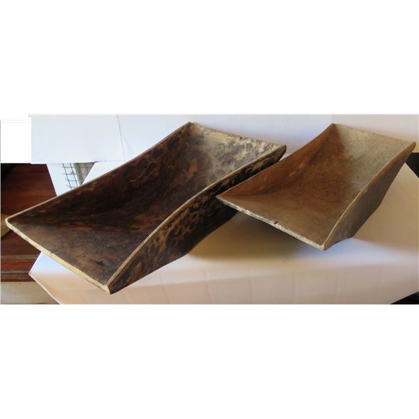 Qty 2 Wooden Serving Dish, Rectangular