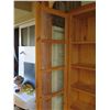 Image 11 : Tall Wooden Cabinet w/ Glass Doors, 5 Shelves 2 Drawers 36" x 13" x 79"