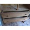 Image 13 : Tall Wooden Cabinet w/ Glass Doors, 5 Shelves 2 Drawers 36" x 13" x 79"