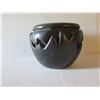 Image 11 : Qty 2 Santa Clara Blackware Vases w/Raised Design Signed Margaret Tafoya