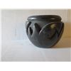Image 15 : Qty 2 Santa Clara Blackware Vases w/Raised Design Signed Margaret Tafoya