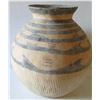 Image 1 : Clay Vase, Etched Tan/Black 9.5" Tall