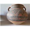 Image 14 : Qty 4 Painted Clay Vases, 3 w/ Handles, Misc Sizes