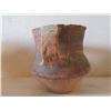 Image 19 : Qty 4 Painted Clay Vases, 3 w/ Handles, Misc Sizes
