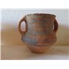 Image 21 : Qty 4 Painted Clay Vases, 3 w/ Handles, Misc Sizes