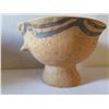 Image 24 : Qty 4 Painted Clay Vases, 3 w/ Handles, Misc Sizes