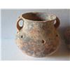 Image 2 : Qty 4 Painted Clay Vases, 3 w/ Handles, Misc Sizes