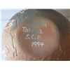 Image 8 : Clay Bowl, Handpainted Terracotta, Signed Shawn Tafoya 6" Tall