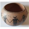 Image 1 : Native American Indian Santa Clara Clay Bowl,Hand Painted Signed Shawn Tafoya 6" Tall