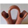 Image 2 : Native American Indian Wedding Vase, Terracotta Inscribed Design 10.5" Tall Signed