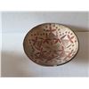 Image 2 : Clay Bowl, Terracotta w Hand Painted Design Chipped Edge 7" Dia