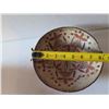 Image 8 : Clay Bowl, Terracotta w Hand Painted Design Chipped Edge 7" Dia