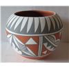 Image 1 : Jemez Pueblo Pottery Bowl, Gray Slip Design Signed Mary Small 4" Tall