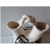 Image 3 : Native American Indian Acoma Wedding Vase w/ Twisted Handle, Signed M S Juanico 7.5" Tall