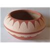Image 1 : Native American Clay Bowl, Terracotta w/ White Painted Design 2.5" Tall