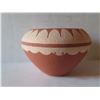 Image 3 : Native American Clay Bowl, Terracotta w/ White Painted Design 2.5" Tall
