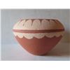 Image 4 : Native American Clay Bowl, Terracotta w/ White Painted Design 2.5" Tall