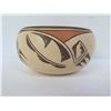 Image 2 : Native American Indian Clay Bowl, Black/White Geometric Signed Effie 2.5" Tall