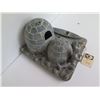 Image 2 : IIqaluit Carved Stone, Igloo, Canoe People w/ Animals, Signed Ahlooloo 10" x 11' x 7" H