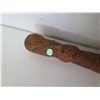 Image 8 : Qty 2 Carved Wooden Items,  Plaque w/ Shell Inlay, Carved Knife w/ Shell Inlay