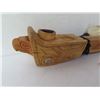 Image 2 : Wooden Carved Pipe w/ Eagle Design Signed GWM Echo Otter 17.5" L