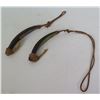 Image 1 : Qty 2 Vintage Wooden Fish Hooks 5"