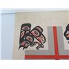 Image 2 : Native American Art, Cross w/ 4 Animals, Black/Red/Grey/White 11" x 15"