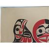 Image 2 : Native American Art, Black/Red/White Animal Collage Signed Shirley Stanley 17' x 14"
