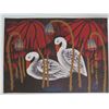 Image 27 : Qty 4 Chinese Peasant Paintings, Maker's Mark 21.5" x 15.5"
