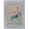 Image 1 : Chinese Art, Painting Lotus Blossom w/Bees Maker's Mark 22" x 17"