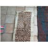 Image 8 : Qty 2 Tapa Cloth, Geometric Design Rust/Navy, Beige/Brown