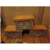 Image 2 : Qty 3 Wooden Stacking Boxes, Cedar Painted Designs, Standing Bear Walking 1993