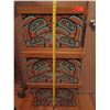 Image 7 : Qty 3 Wooden Stacking Boxes, Cedar Painted Designs, Standing Bear Walking 1993