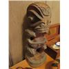 Image 9 : Qty 8 Misc Items, Wooden Carved Club, Tiki, Wooden Box, Gourd Music Instrument, Patches