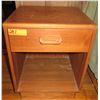 Image 1 : Wooden Bed Stand w/ Drawer, 18" x 17.5" x 22"H