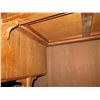 Image 8 : Wooden Desk w/2 Chairs, 3 Drawers Upholstered Seats, Electric Plug, Pen Holder, Green Tiki Necklace,
