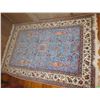 Image 1 : Persian Rug, Floral Blue/White/Peach/Pink/Red 60" x  96"