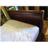 Image 8 : Wooden Sleigh Bed w/ Mattress 70" x 93" x 54" H