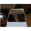 Image 2 : Qty 2 Ceramic Lamps w/ Lamp Shades, Gold Geometric Design (Lampshades Stained)