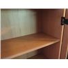 Image 3 : Glass Door Cabinet w/ 4 Shelves, Composite Wood  31.5" x 12" x 60" H