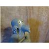 Image 2 : Qty 2 Stone Bird Figurine w/Fish, Glazed Green Elephant