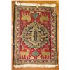 Image 1 : Persian Rug, Geometric & Animals Red/Tan/Blue/Navy 24" x 37"