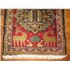 Image 2 : Persian Rug, Geometric & Animals Red/Tan/Blue/Navy 24" x 37"