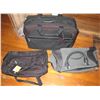 Image 1 : Qty 3 Travel Bags, Tumi Luggage, Black Canvas Duffle Bag, Gray/Black Canvas Carry On w/Lock