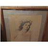 Image 3 : Qty 3 Framed Art, Hawaiian Keiki Pencil Drawings  Signed Stickney (Water Damaged)