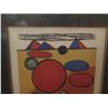 Image 2 : Framed Art, Lithograph Geometric Red/Blue/Tan/Black Signed Alexander Calder 19" x  24.5"