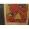Image 3 : Framed Art, Lithograph Geometric Red/Blue/Tan/Black Signed Alexander Calder 19" x  24.5"