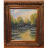 Image 1 : Framed Art, Oil Landscape Painting in Ornate Golden Frame 22" x 26.75"